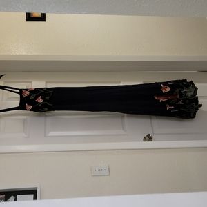 Anthropologie Floreat Embroidered Maxi Dress